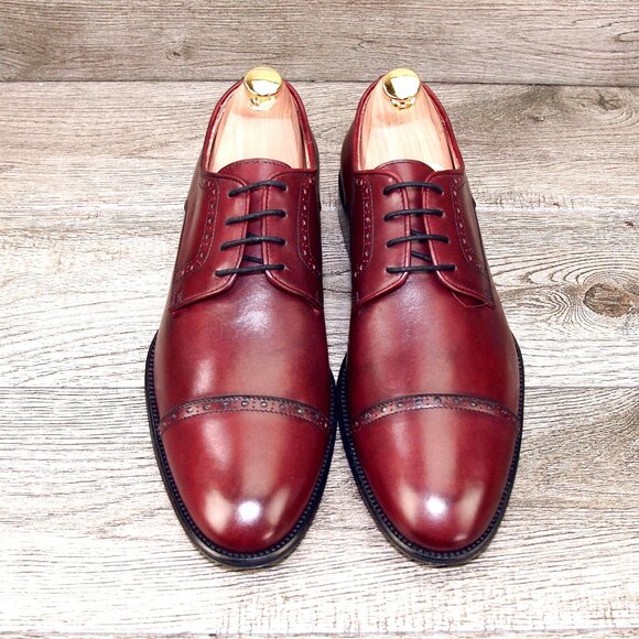 * NIB * $695 Nordstrom ZELLI Italia 9 M Italian Derby Burgundy * add $15 Trees main image 9